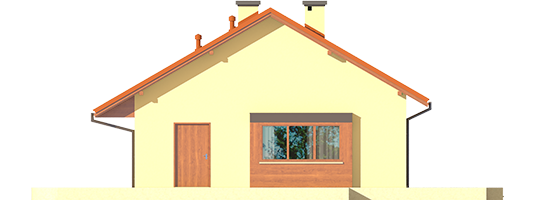 Tori III ECONOMIC B - Projekt domu Tori III ECONOMIC (wersja B) - elewacja prawa