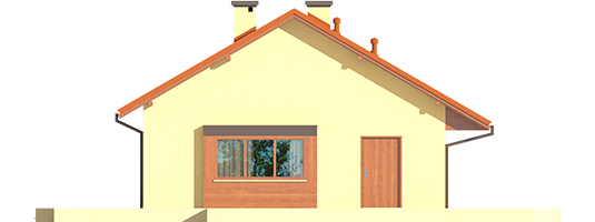 Tori III ECONOMIC B - Projekt domu Tori III ECONOMIC (wersja B) - elewacja prawa