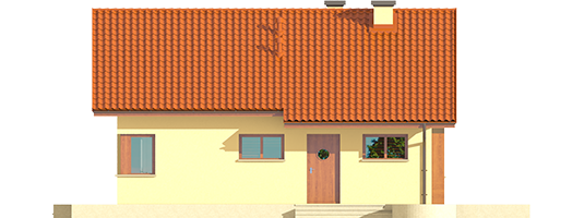 Tori III ECONOMIC B - Projekt domu Tori III ECONOMIC (wersja B) - elewacja frontowa