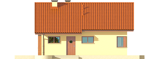 Tori III ECONOMIC B - Projekt domu Tori III ECONOMIC (wersja B) - elewacja frontowa