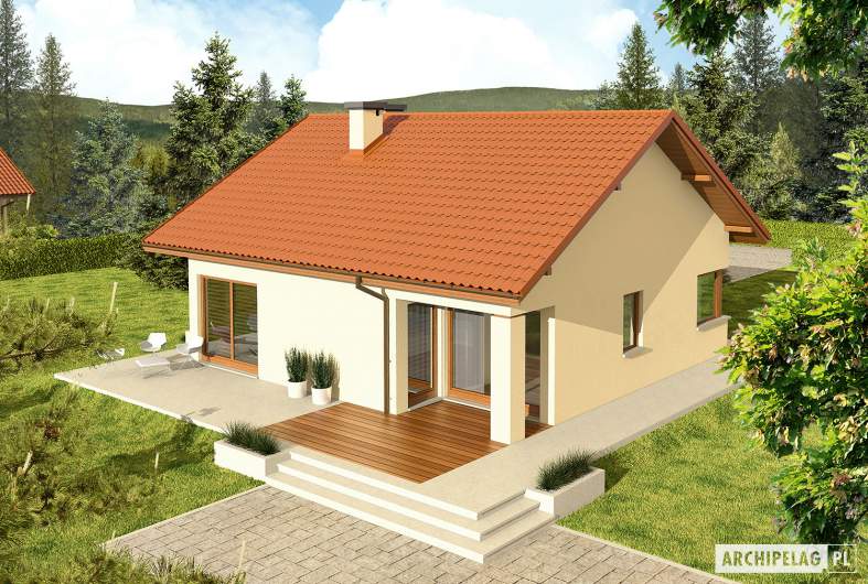 Projekt domu Tori III ECONOMIC (wersja B) - widok z góry
