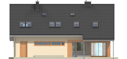 Amber G1 - Projekty domów ARCHIPELAG - Amber G1 - elewacja tylna