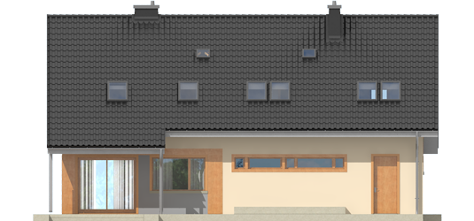 Amber G1 - Projekty domów ARCHIPELAG - Amber G1 - elewacja tylna