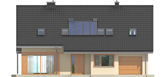 Amber G1 - Projekty domów ARCHIPELAG - Amber G1 - elewacja frontowa