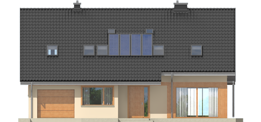 Amber G1 - Projekty domów ARCHIPELAG - Amber G1 - elewacja frontowa