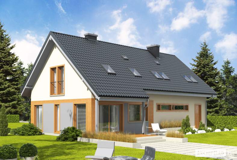 Projekt domu Amber G1 - Projekty domów ARCHIPELAG - Amber G1 - wizualizacja ogrodowa