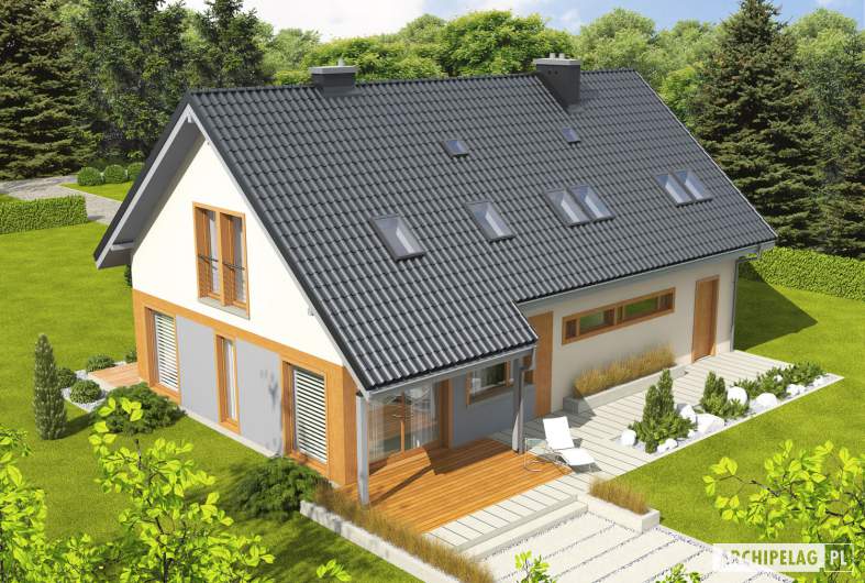 Projekt domu Amber G1 - Projekty domów ARCHIPELAG - Amber G1 - widok z góry