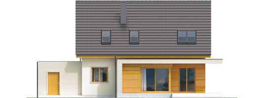 Nikodem G1 - Projekt domu Nikodem G1 - elewacja tylna