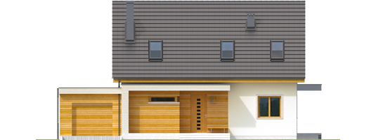 Nikodem G1 - Projekt domu Nikodem G1 - elewacja frontowa