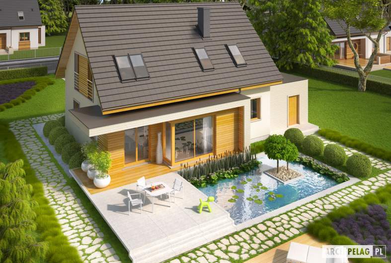 Projekt domu Nikodem G1 - widok z góry