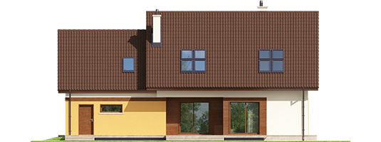 Marcin III G2 Mocca - Projekty domów ARCHIPELAG - Marcin III G2 Mocca - elewacja tylna