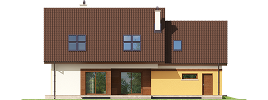 Marcin III G2 Mocca - Projekty domów ARCHIPELAG - Marcin III G2 Mocca - elewacja tylna