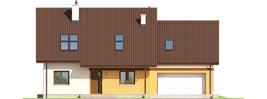 Marcin III G2 Mocca - Projekty domów ARCHIPELAG - Marcin III G2 Mocca - elewacja frontowa