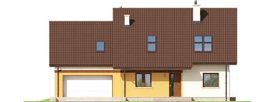 Marcin III G2 Mocca - Projekty domów ARCHIPELAG - Marcin III G2 Mocca - elewacja frontowa