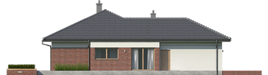 Dominic G2 B - Projekt domu Dominik G2 (wersja B) - elewacja prawa