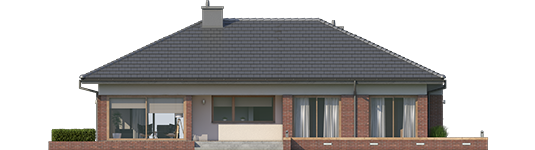 Dominic G2 B - Projekt domu Dominik G2 (wersja B) - elewacja tylna