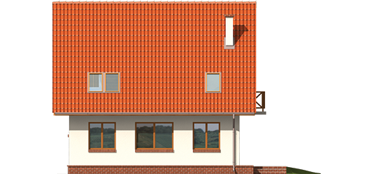 Chess - Projekt domu Czesława - elewacja tylna