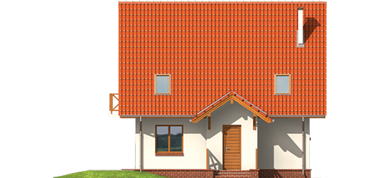 Chess - Projekt domu Czesława - elewacja frontowa