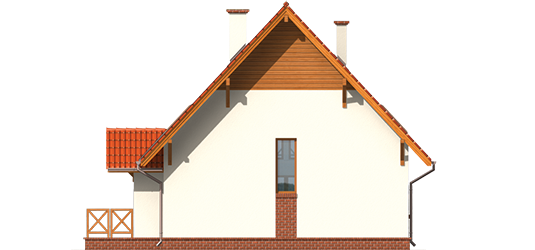 Chess - Projekt domu Czesława - elewacja prawa