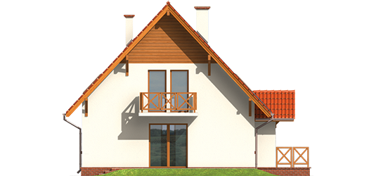 Chess - Projekt domu Czesława - elewacja lewa