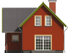 Malvine - Projekt domu Malwinka - elewacja tylna