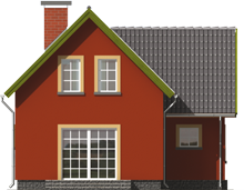 Malvine - Projekt domu Malwinka - elewacja tylna