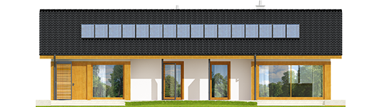 Eric G1 - Projekt domu Eryk G1 - elewacja tylna