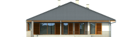 Florence - Projekt domu Florenc - elewacja tylna