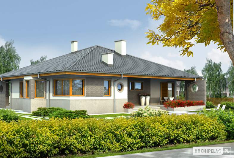 Projekt domu Florenc - wizualizacja frontowa