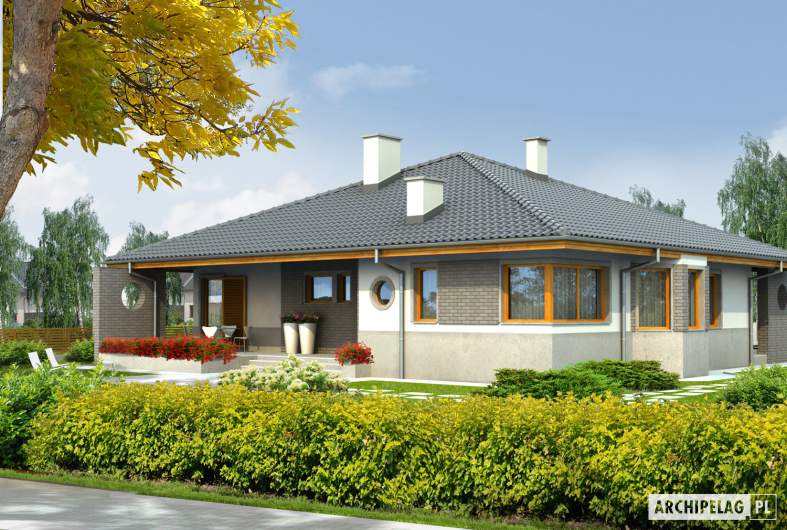 Projekt domu Florenc - wizualizacja frontowa