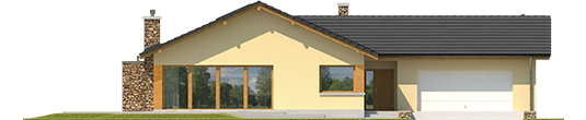 India II G2 B - Projekty domów ARCHIPELAG - India II G2 (wersja B) - elewacja frontowa