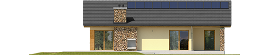 India G2 B - Projekt domu India G2 (wersja B) ENERGO PLUS - elewacja prawa