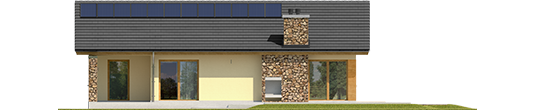 India G2 B - Projekt domu India G2 (wersja B) ENERGO PLUS - elewacja prawa