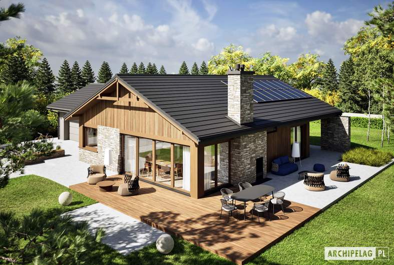 Projekt domu India G2 (wersja B) ENERGO PLUS - widok z góry