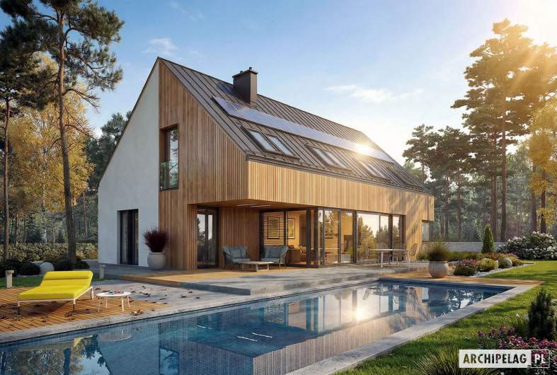 Projekt domu Daniel V G2 ENERGO PLUS - wizualizacja ogrodowa