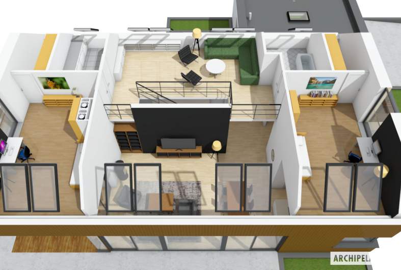 Projekt domu Daniel V G2 ENERGO PLUS - rzut 3D