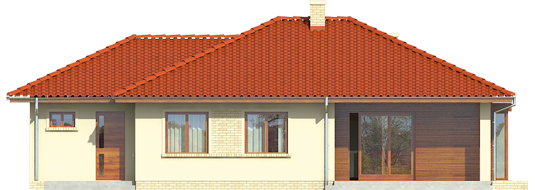 Margo G1 - Projekt domu Margo G1 - elewacja tylna