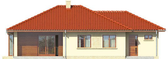 Margo G1 - Projekt domu Margo G1 - elewacja tylna