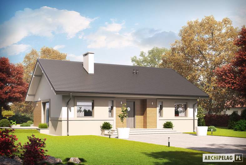 Projekt domu Kornel ENERGO - wizualizacja frontowa