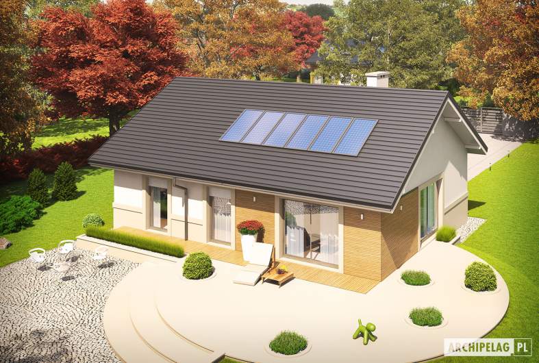 Projekt domu Kornel ENERGO - widok z góry prawy