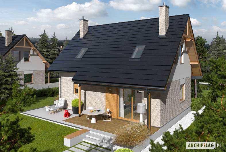 Projekt domu Oli - Projekty domów ARCHIPELAG - Oli - widok z góry