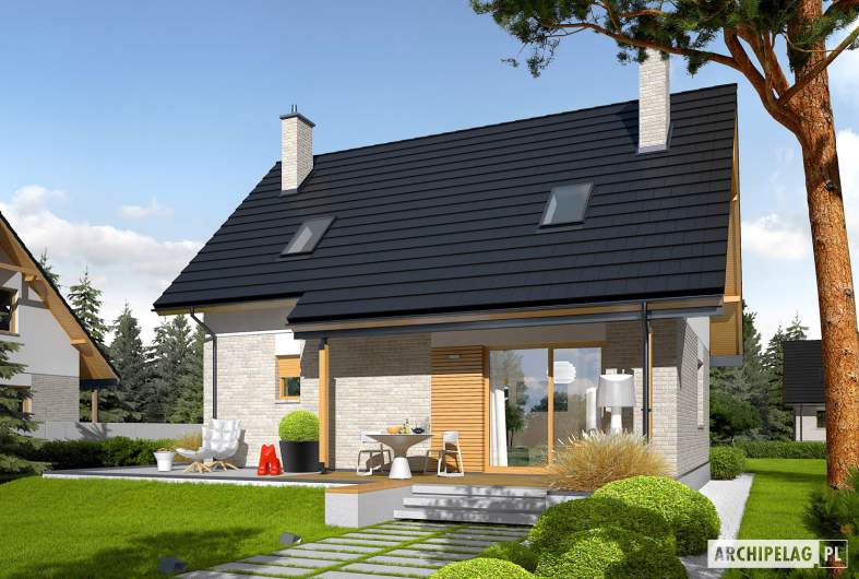 Projekt domu Oli - Projekty domów ARCHIPELAG - Oli - wizualizacja frontowa