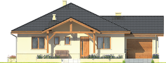 Apollo G1 - Projekt domu Apollo G1 - elewacja frontowa