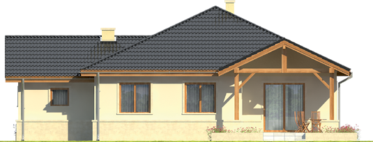 Apollo G1 - Projekt domu Apollo G1 - elewacja tylna