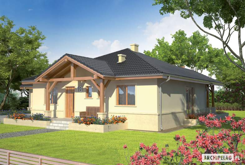 Projekt domu Apollo G1 - wizualizacja frontowa
