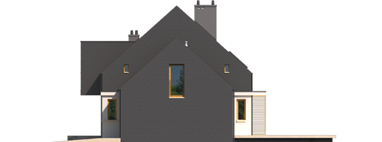 E3 ECONOMIC B - Projekt domu E5 G1 ECONOMIC (wersja B) - elewacja prawa