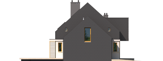 E3 ECONOMIC B - Projekt domu E5 G1 ECONOMIC (wersja B) - elewacja prawa