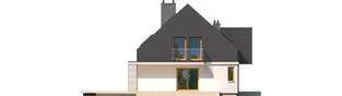 Projekt domu E5 G1 ECONOMIC (wersja B) - elewacja lewa