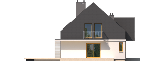 E3 ECONOMIC B - Projekt domu E5 G1 ECONOMIC (wersja B) - elewacja lewa