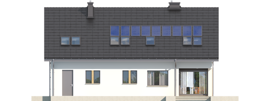 Liv 5 G1 - Projekt domu Liv 5 G1 - elewacja tylna